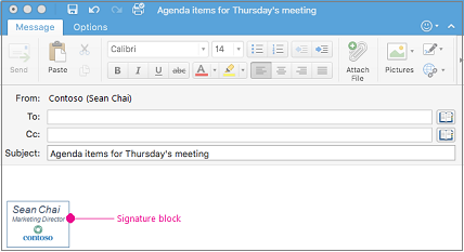 email signatures in outlook for mac